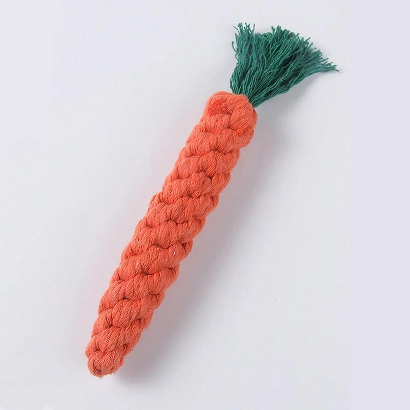 Durable Cotton Rope Dog Toy for Small Medium Dogs Hand Woven with Knots and Textured Teeth Cleaning Chew Resistant Interactive