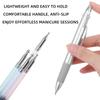 5-in-1 Nail Dotting Pen, Ballpoint Design Professional Manicure Tools with Sizes Marking and Pressing Head for Dotting Rhinestones Chrome Powder