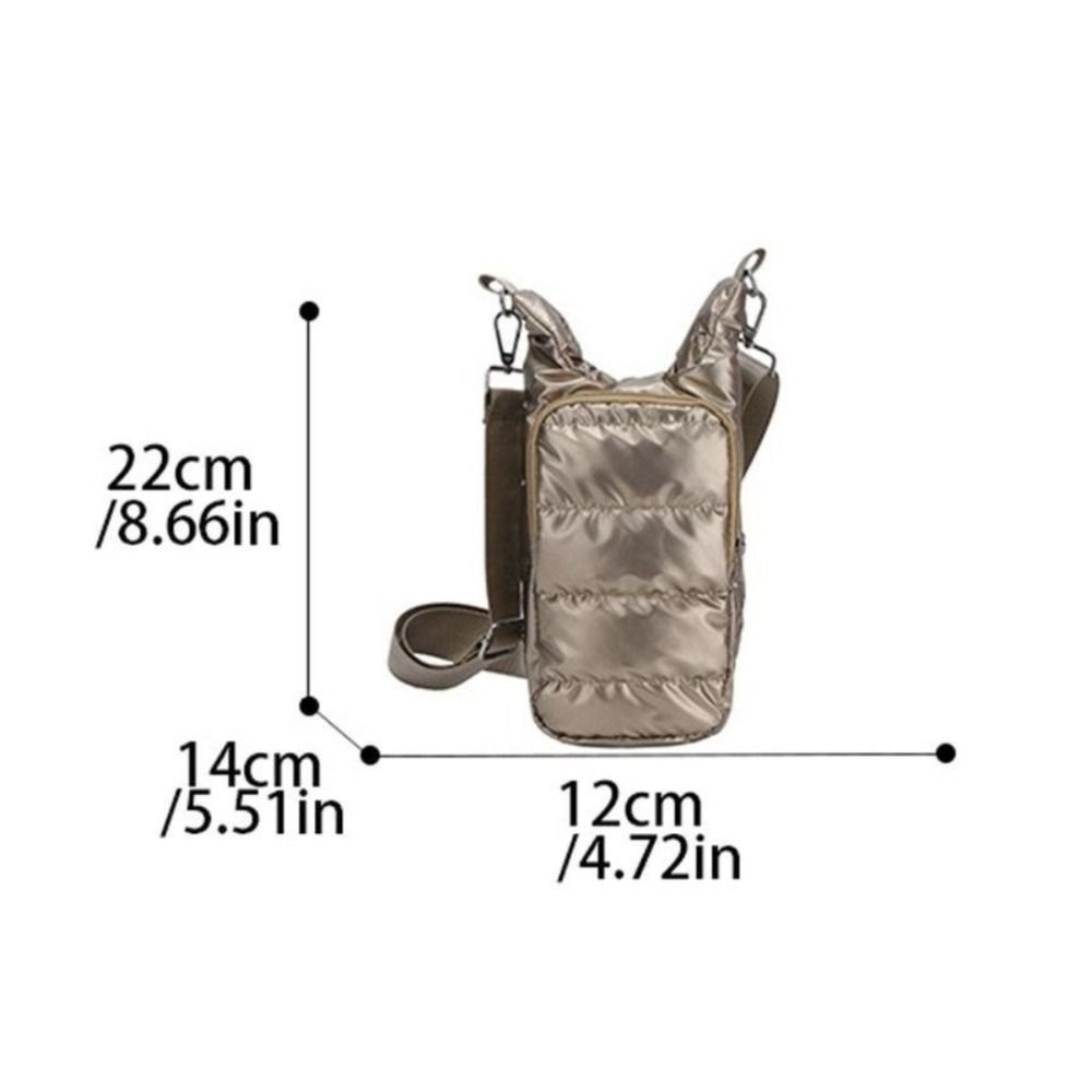 Winter Portable Water Bottle Bag Adjustable Shoulder Strap Waterproof Cup Insulated Protective Cover Shoulder Bag Durable