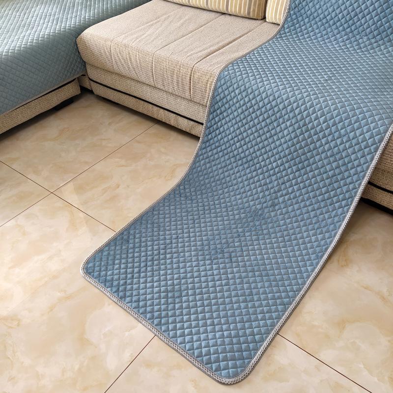 

Universal Non-Slip Sofa Cushion Four Seasons Plush Fabric Leather Seat Cushion for Solid Wood Sofa Spring and Autumn Winter 50*50cm