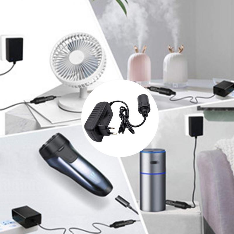 Adapter do gniazda zapalniczki samochodowej AC na DC Adapter samochodowy Stabilny konwerter 12V Bezpieczny wtyk Kabel do rejestratora odkurzacza