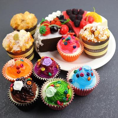 Triangle Pastry Paper Cup Fruit Cake Kitchen Cabinet Toy Food Decoration