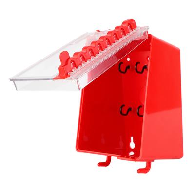 Wandmontage Schlüsselsafe 8 Lochpositionen Hängeschlösser Schlüssel Kombinationsbox mit Transparentem Panel