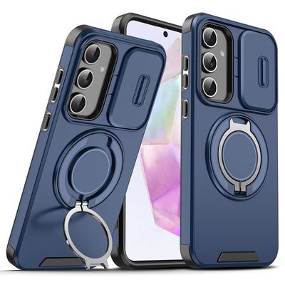 Ring Stand Holder Shell Case for Samsung Galaxy A17 5G S25 FE A16 A56 A36 A55 A35 A15 S24 S23 Ultra S22 S21 Plus Cover