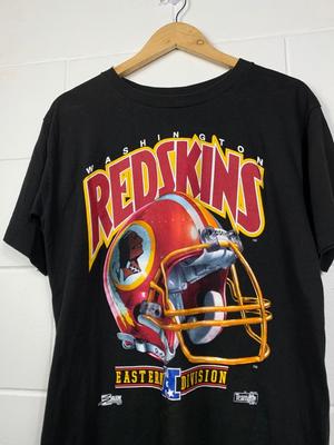 90s Washington Redskins Football Big Helmet Black T Shirt Reprint Unisex T-Shirt