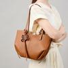 Hand-held Genuine Leather Single-shoulder Bag Underarm Commuting with A High-end Feel Large-capacity Cowhide Tote Bag