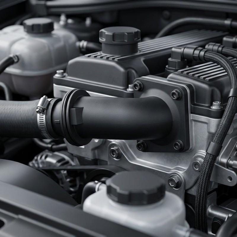 4680290 Thermostat Housing Connecting Tube Pipe For Land Rover For Range Rover 2002 To 2009 Black Plastic Auto Part