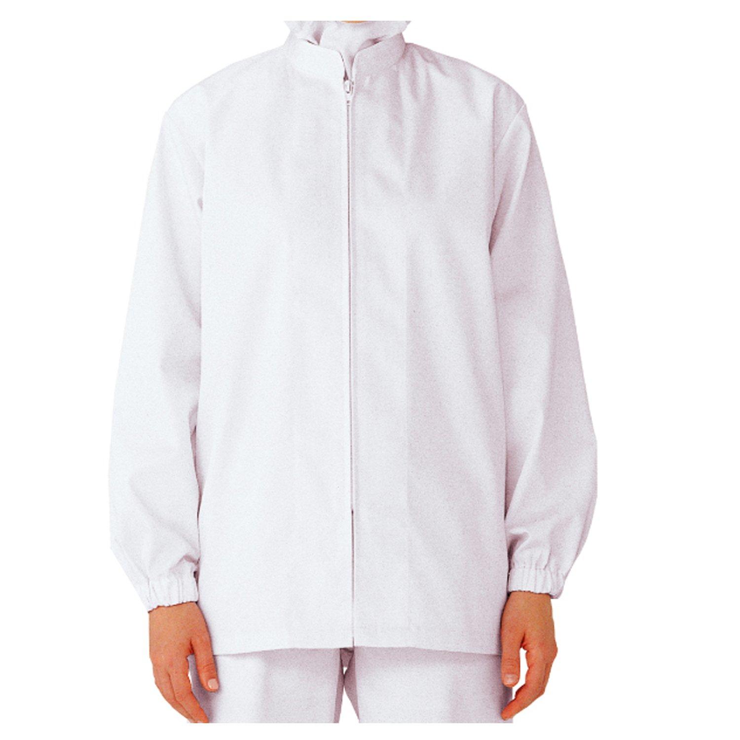 

Food Hygiene Work Long Sleeve Thin MHS27 5L [Midori Anzen] Clothes, Coat, Unisex, Breathable, Fabric, Top, White, белый