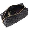 Quilted Cosmetic Cylindrical Pouch