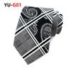 3.15" Fashion Striped PaisleyTies Mens Plaid Flower Necktie for Wedding