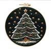 DIY Chrismtas Tree Embroidery Kit for Beginners Complete Handmade Cross Stitch Kit Mixing Colors Fabric Materials