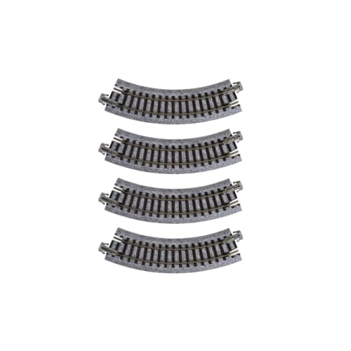 KATO N Gauge Unitrack Compact Curved Track, R117-45, Set of 4, 20-176, Model Railroad Supplies