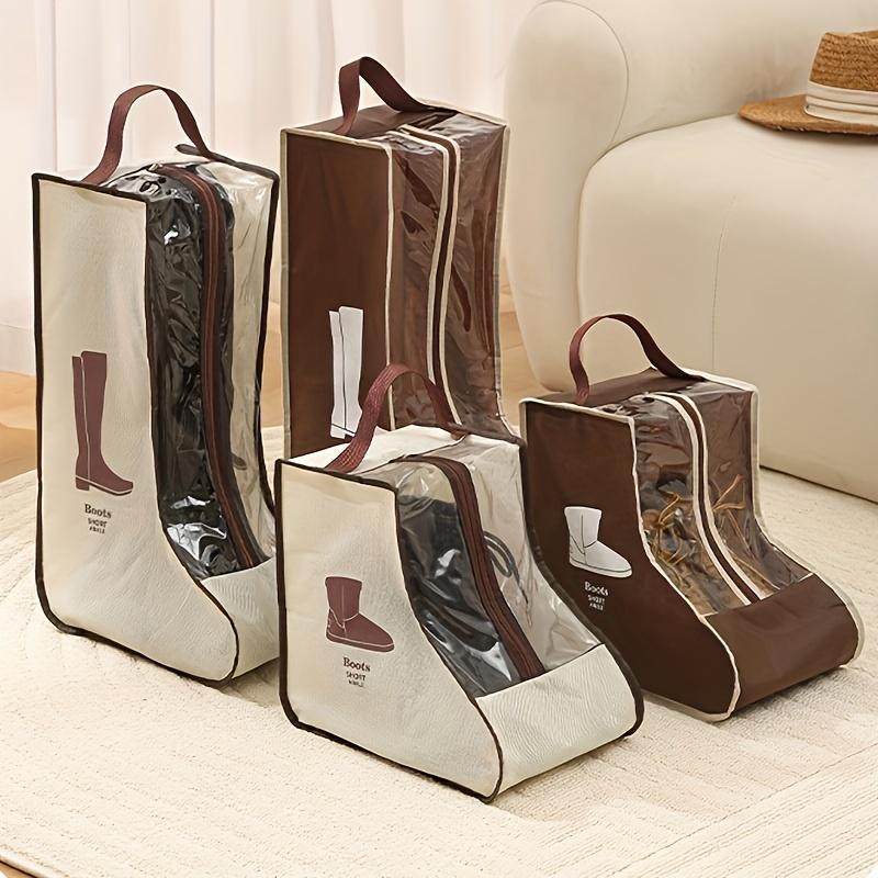 Multi-Functional Transparent Boot Storage Bag with Dustproof Material and Hanging Organizer