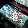 Xxl Anime Gamer Keyboard Desktop Mat PPlusle Minun Locking Edge Mouse Pad Pc Rubber Accessories 90x40cm Washable Carpet