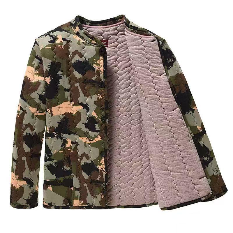 Men's Thickened Fleece-Lined Winter Jacket for Middle-Aged & Elderly: Warm Cotton Padded Coat