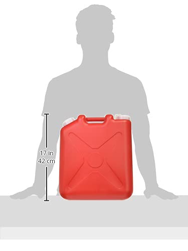 Mizuho Chemical Industry Flat Can, Nozzle, 20L, Red, 0207R, Double-Ended, Colored Poly Tank