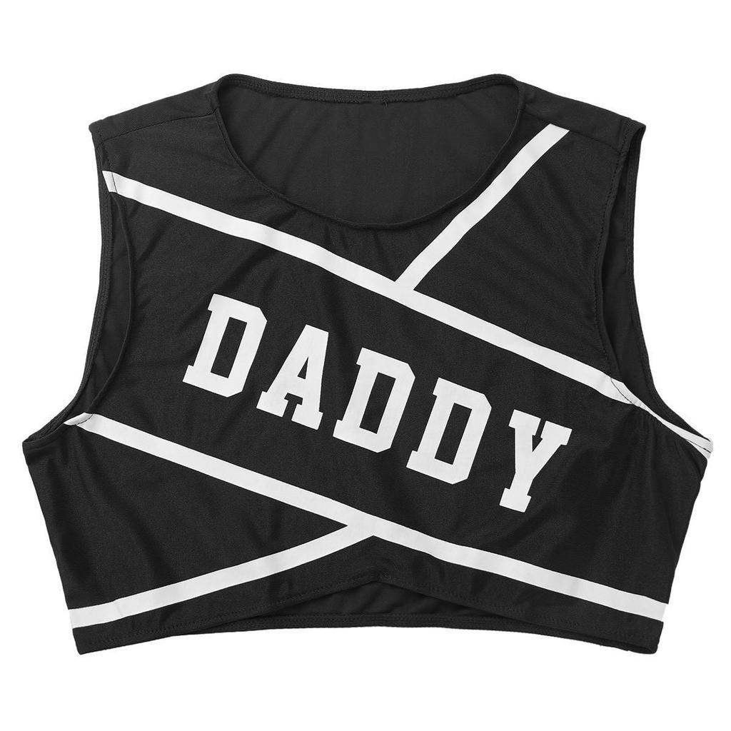 Daddy Cheerleader Crop Top Outfit Ddlg Littles Costume Women's Costumes