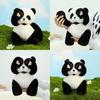 Adorable 35cm Black Panda Plush Toy Super Soft Stuffed Animal Gift For Girls