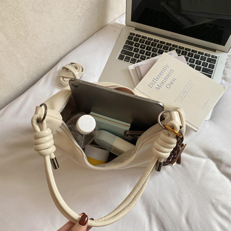 Glossy Faux Leather Hobo Bag for Women with Knotted Handle Soft Shoulder Bag for Everyday Use Casual Outings