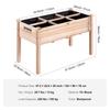 Wooden Raised Garden Bed Planter Box 47.2x22.8x30" Flower Vegetable Herb