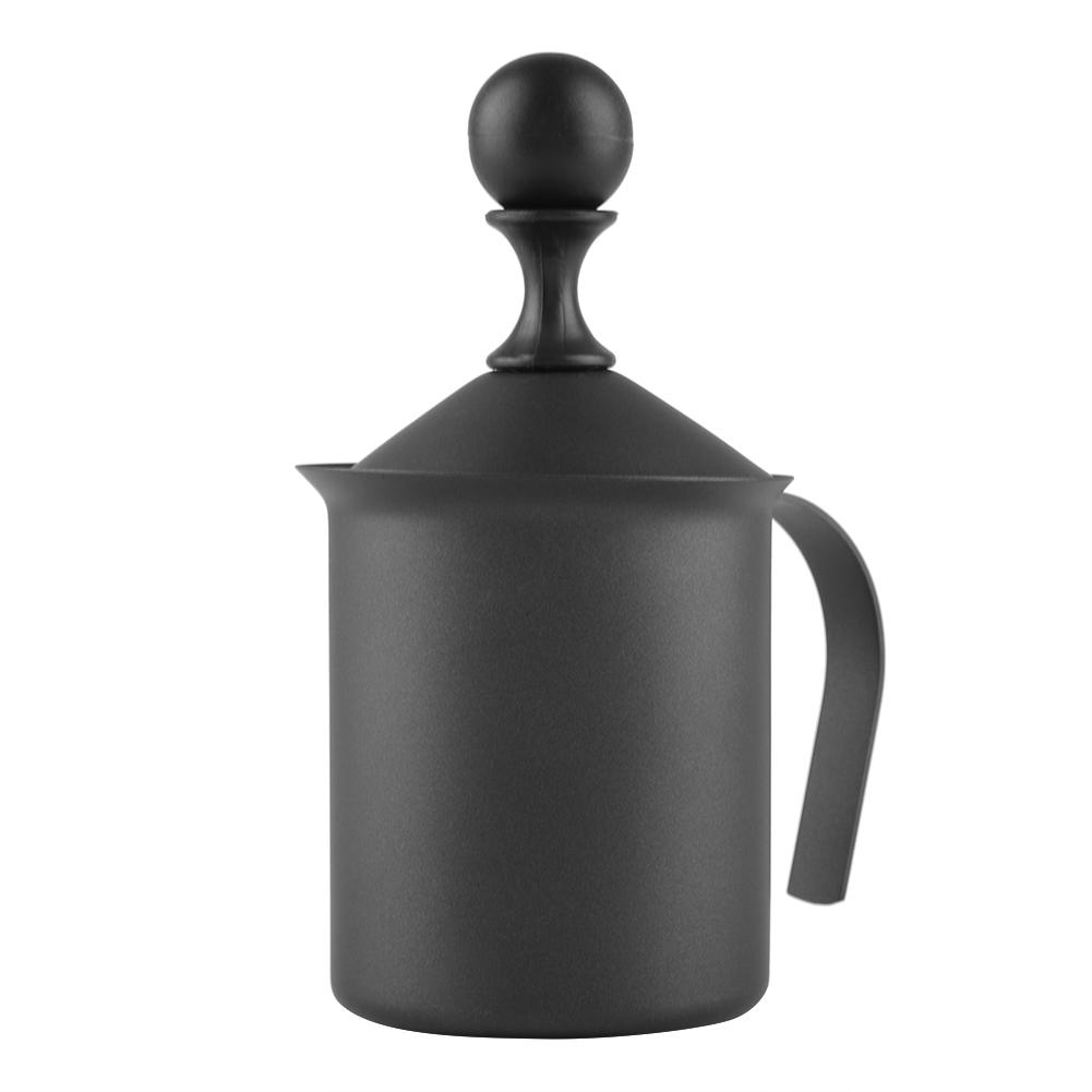 Stainless Steel Manual Double Mesh Milk Frother Foam Maker Coffee Decoration Tool (400ml)