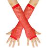 1Pair Women's Long Fingerless Fishnet Mesh Gloves Punk Rock Style Arm Warmers For Night Club Party Fashionable Sexy Gloves