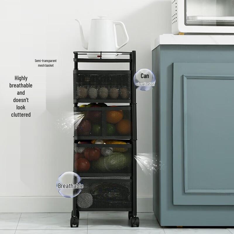 Bayco 3-Tier Rolling Kitchen Storage Cart