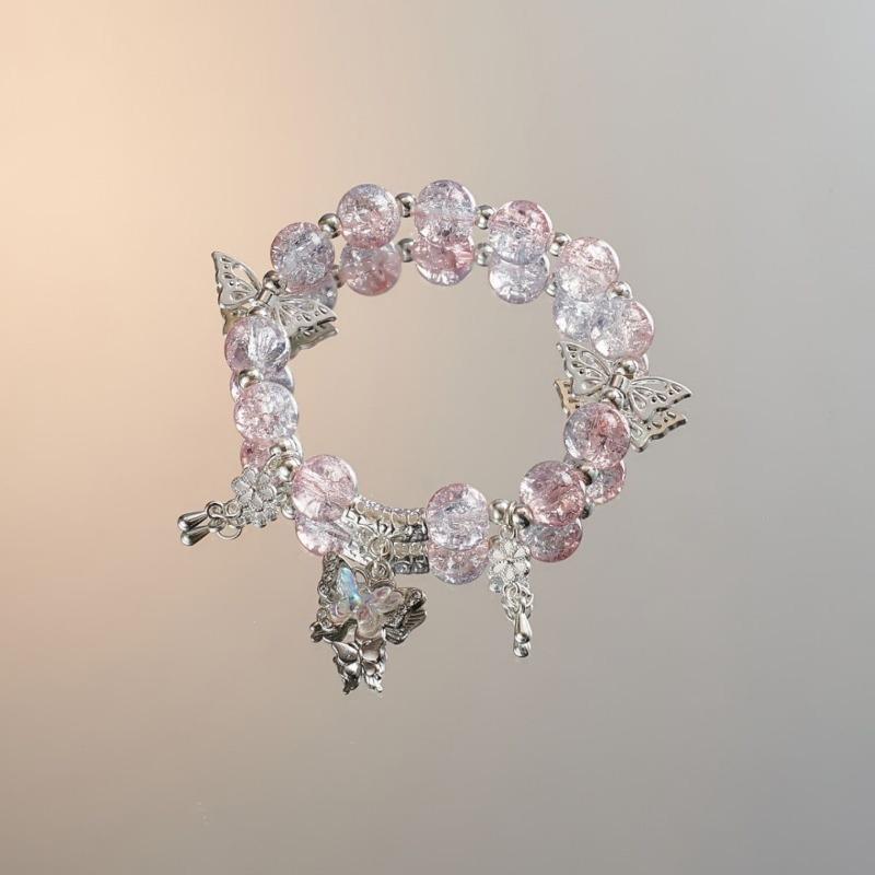 Bracelet Papillon Doux et Polyvalent à Perles Design Ins Bijoux Femmes Offrir à Petite Amie Cadeau Bracelet Petite Amie Neuf de Haute Valeur