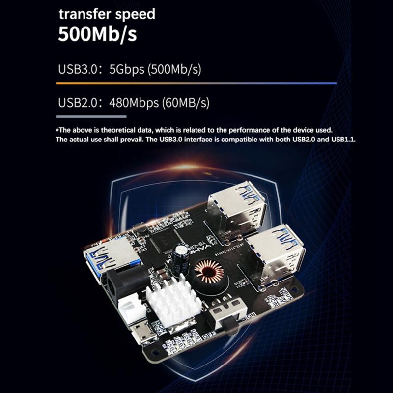 4 orts USB3.0 HUB Expansion Board for obot Car ocking Station 5Gb Splitter For  for NO  4B OS o
