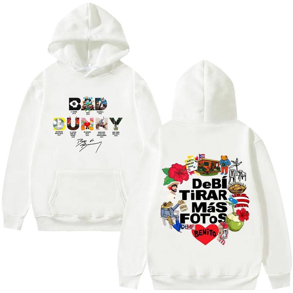 Bad Bunny X Debi Tirar Mas Fotos World Tour 2026 Hoodie  Men's Clothes Casual Hoodie Retro Fashion Y2K Comfort Unisex Sweatshirt