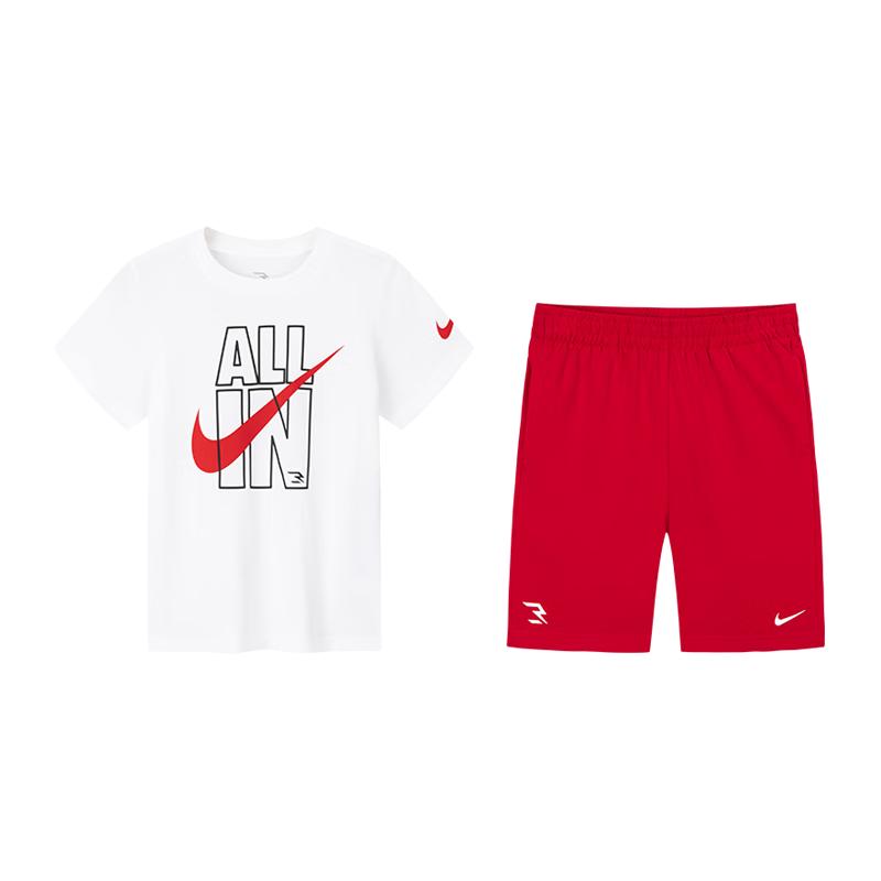 Nike 3BRAND Kids Cotton T-Shirt & Shorts Set M