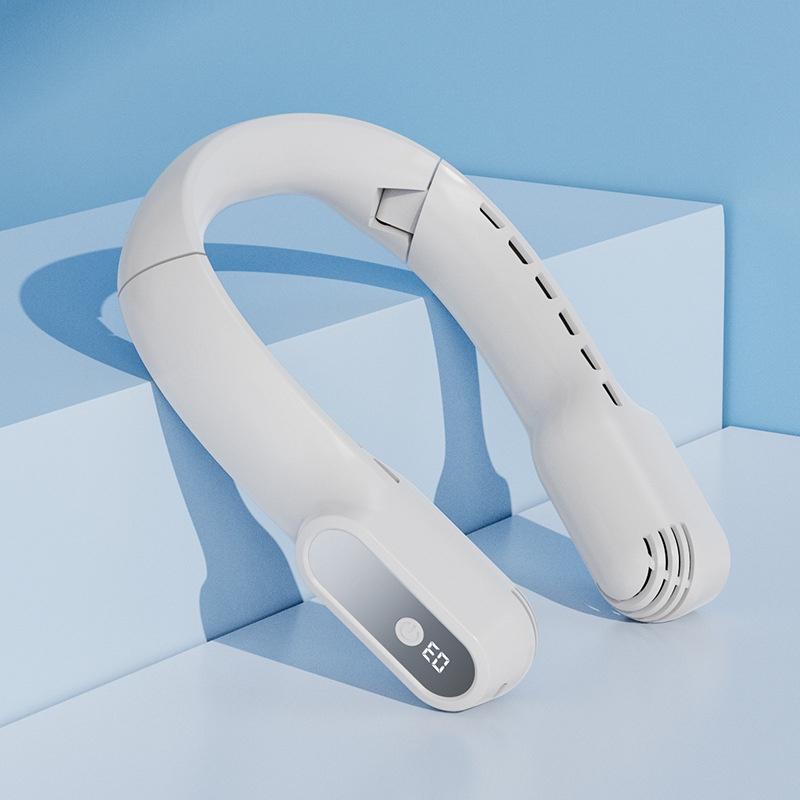 

Цифровий дисплей Портативний шийний вентилятор 360 Wind Міні підвісний складаний вентилятор без лопатей Мобільний спортивний регульований USB-вентилятор з вимкненим звуком Кондиціонер 4000mAh white air conditioner