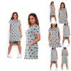 Summer Women Stars Printed Clothing Loose Fit Knee-length Casual Dress In Cotton Blend
