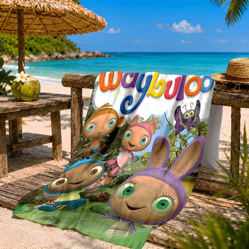 Waybuloo Adventures Beach Towel Microfiber Beach Towel, Lightweight and Quick-Dry, for Summer Travel, Swimming Pool Fan Birthday Gift