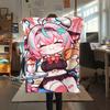 1Pc Cartoon Print Flannel Blanket, High Quality Comfortable for All Seasons, Home Decor, Warmth and Comfort, Perfect for Christmas Birthday Gift