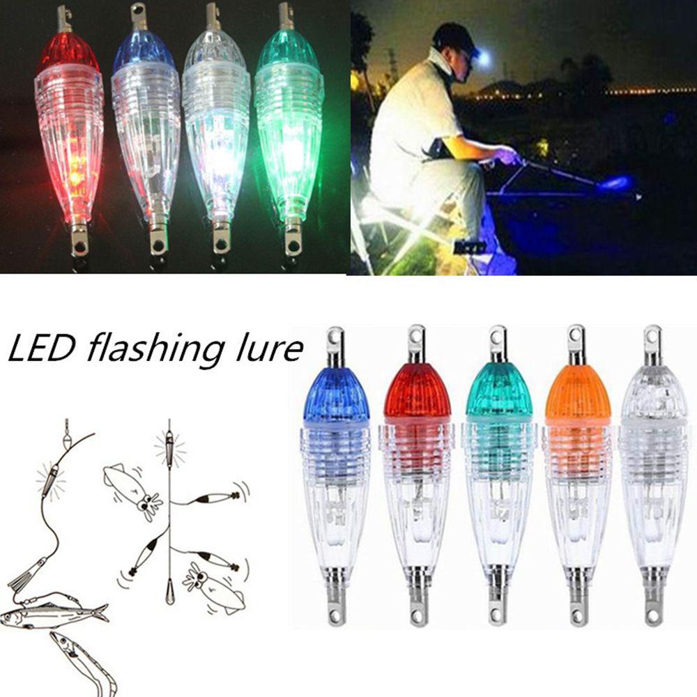 Portable Deep Drop Underwater Durable Fishing Squid Bass Spoon Flash Lamp LED Lure Light