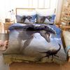 Jurassic Age Dinosaur Bedding Set For Kids, Duvet Cover, Pillow Shams, Microfiber Fabric, Boys Bedroom Decoration, T-Rex Raptors