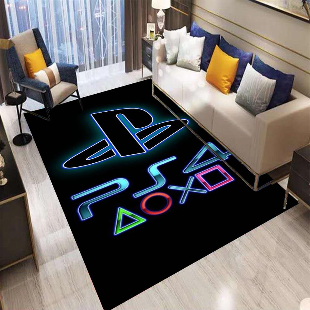 3D Abstraktní Moderní Koberec s Gamepadem, Koberec pro Obývací Pokoj Ložnici Pohovku Dekorace Vstupní Rohožka, Dětská Hra Protiskluzová Podložka na Podlahu