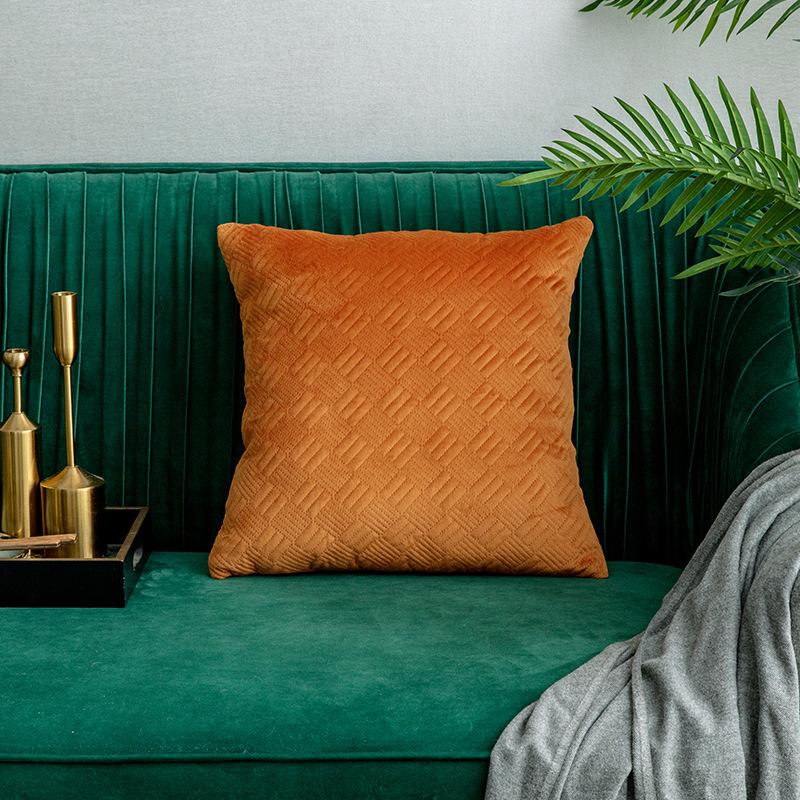 

Ультразвуковая однотонная подушка, бархатная наволочка, тканевые однотонные товары для дома, скандинавская многоцветная диванная подушка 45 * 45cm (excluding core)