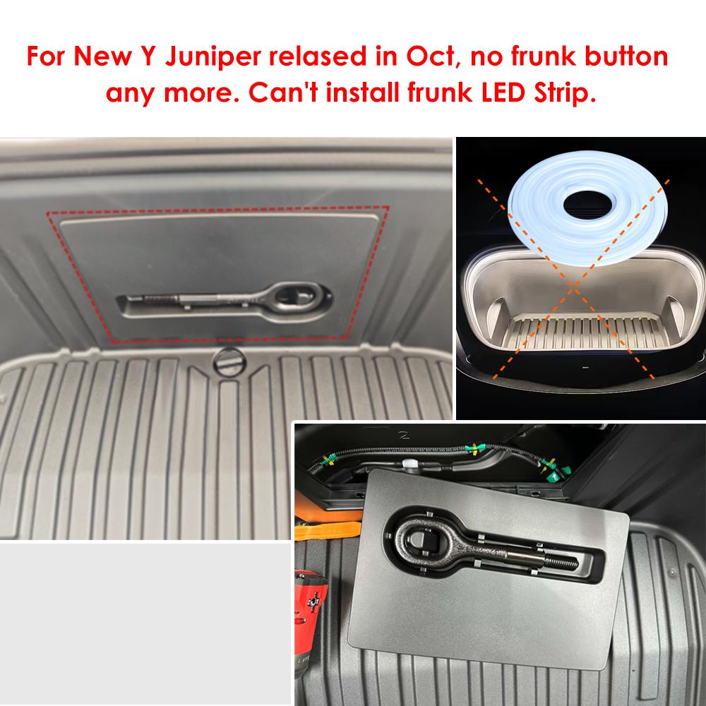 VJOYCAR New Model Y Juniper YL New 3 Highland Rear Front Rear Trunk Waterproof LED Strip Atmosphere Brighten Light Plug & Play