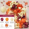 153PCS/set Thanksgiving Balloon Garland Arch Set Wine Red Orange Maple Leaf Balloon Indoor and Outdoor Autumn Party Decoration