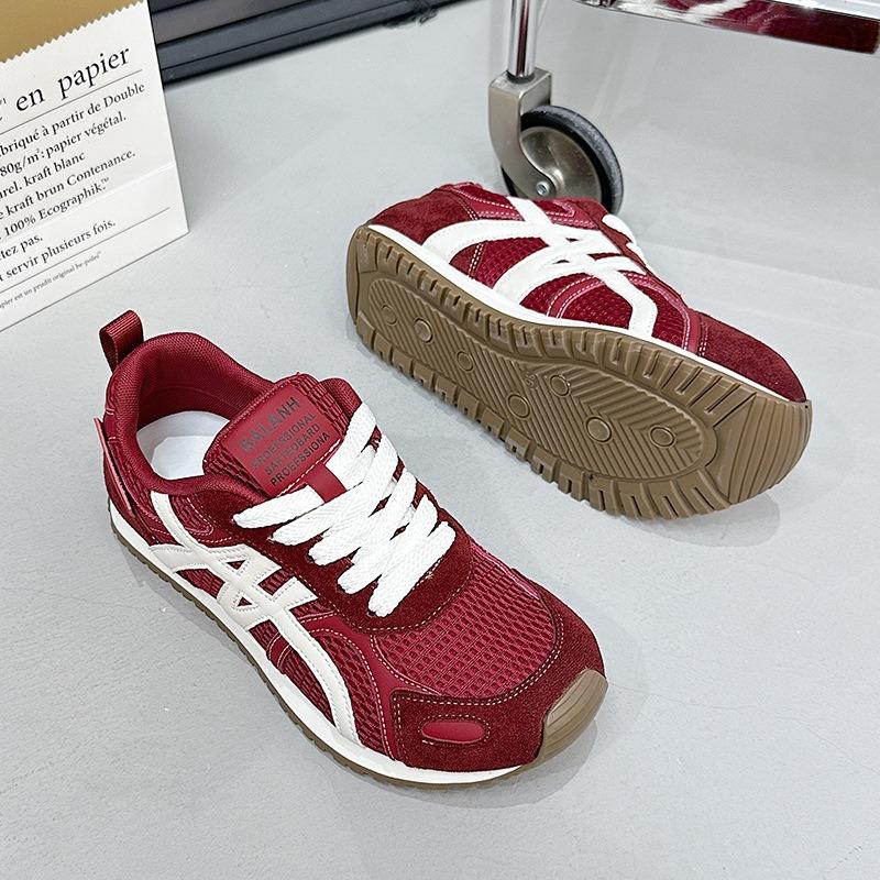 New leather breathable mesh platform women's summer and autumn versatile casual sports running shoes casual shoes