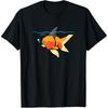 Lustig Was Würde ein Goldfisch tun Fisch T-Shirts Männer Frauen Reine Baumwolle Humor Streetwear T-Shirt Kurzarm Unisex Lockere Kleidung