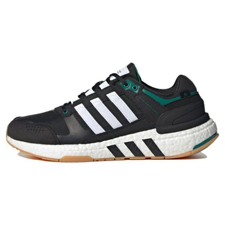 Adidas Unisex Equipment+  Black White Green  Retro Running Shoes ID4166 46