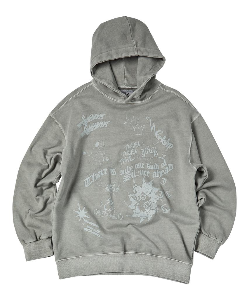 Cosmos Pigment Hoodie Ghost Gray