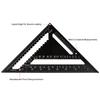 Aluminum 12 Inch Rafter Square Carpenter Measuring Layout Tool Alloy Metal Triangle Ruler Imperial Protractor for Woodworking and Carpentry 1 Pc