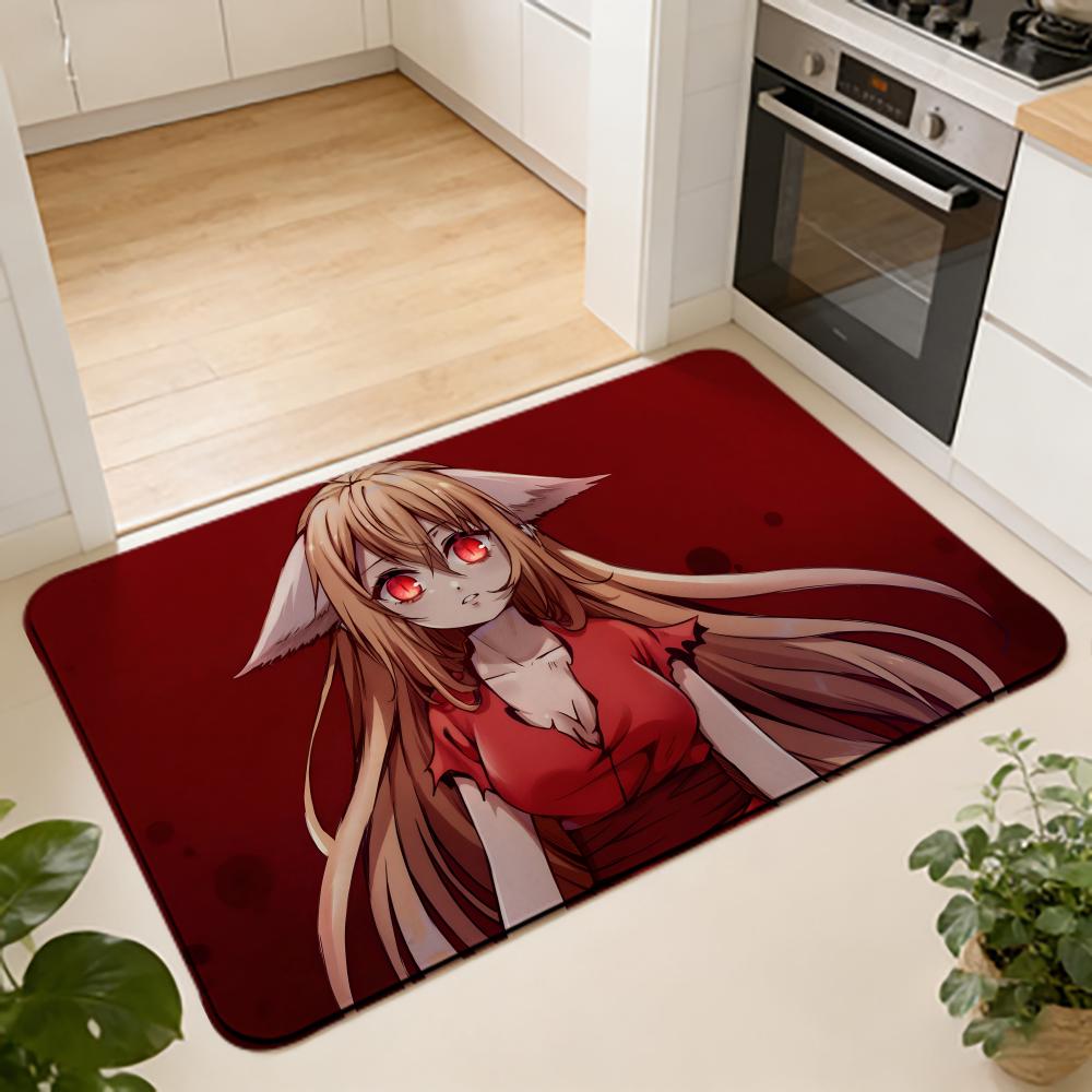 ANIME F-Fox Spirit Matchmaker Floor Mat Absorbent Floor Mat Non-Slip Entrance Rug for Bathrooms Restrooms and Toilets