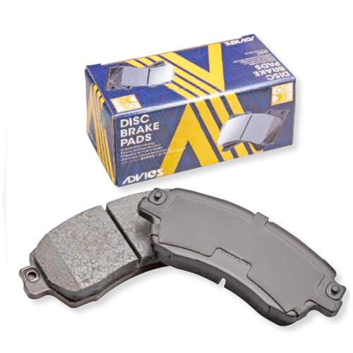 ADVICS Brake Disc Pads with Shims, for Repair, Impreza SN220PS Rear, Compatible Genuine Part Number 26696AL000, 1 Set (4 Pieces)