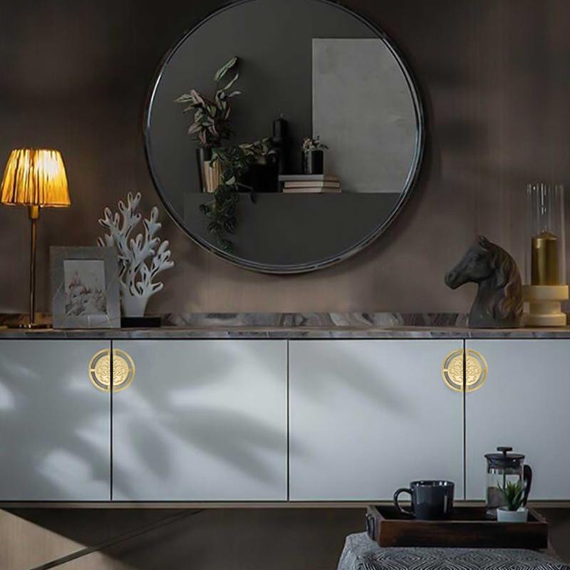 Zinc Alloy Drawer Pulls Chinese retro Dresser Wardrobe Knobs Kitchen Cupboard Drawer Handles Furniture Handle Hardware