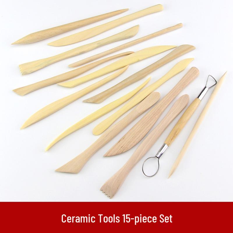 Zestaw narzędzi do rzeźbienia w glinie—Glinka olejowa, plastikowe nożyki do figurek DIY z gliny polimerowej i rzeźbienia w ceramice